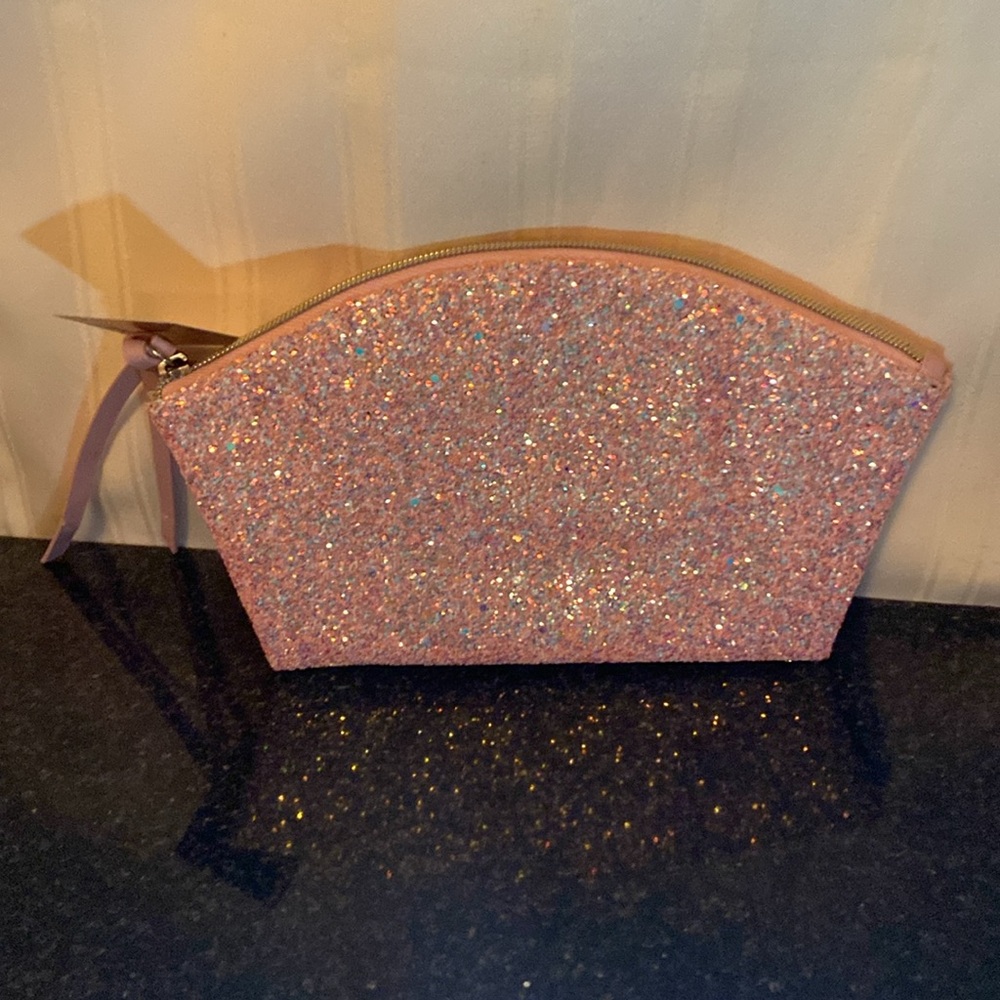 NEW! Quo Pink Sparkly Make Up Bag